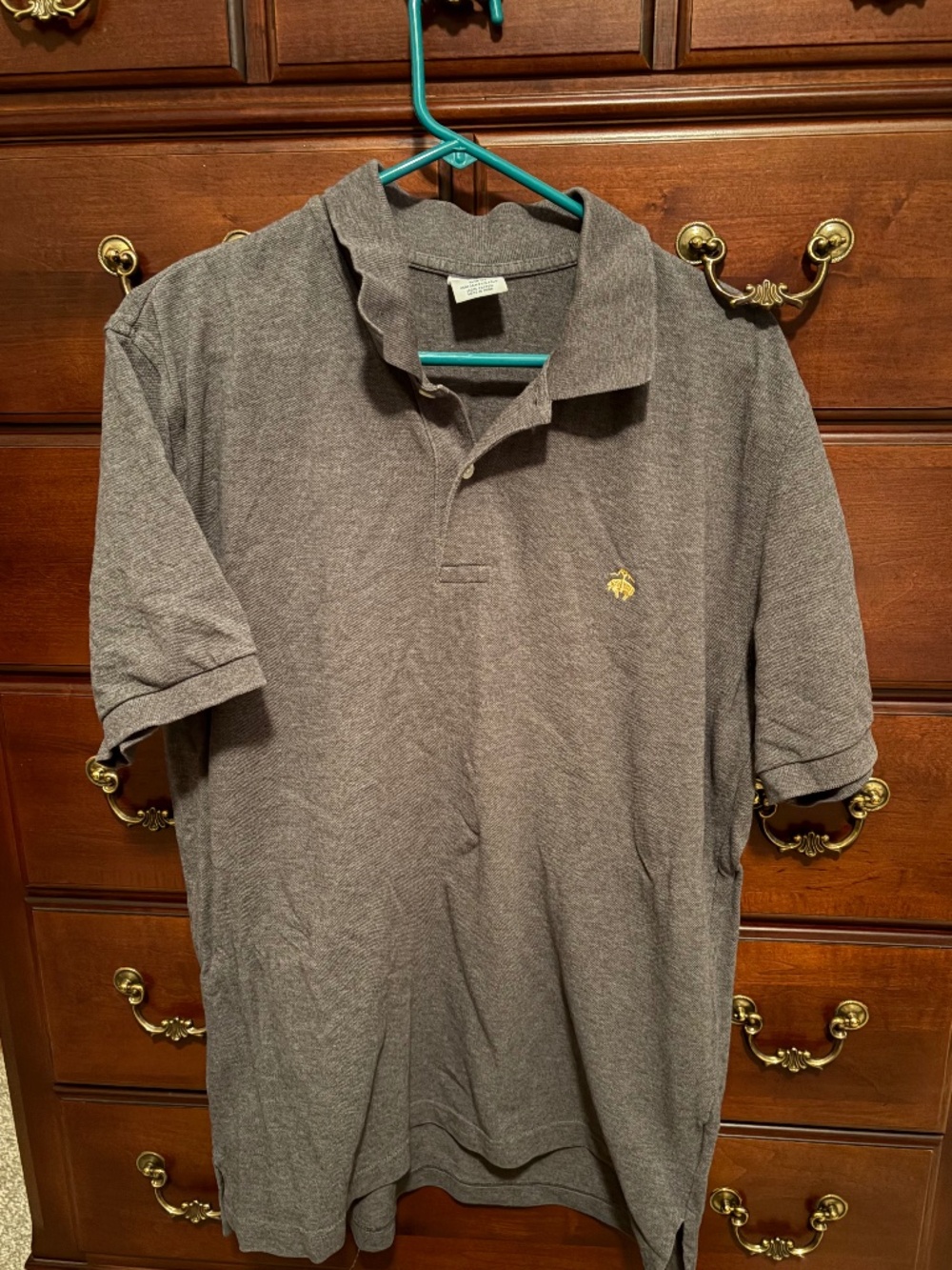 Brooks Brothers Golden Fleece Men’s XL Slim Gray Short Sleeve Collared Shirt